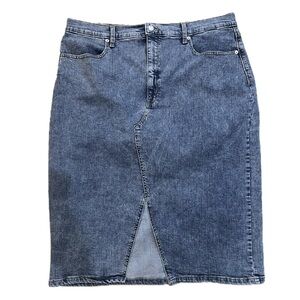 Banana Republic Denim Front-Slit Midi Skirt Medium Wash Size 18